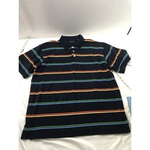 Siegfried & Company Polo Shirt Men's Size 2X Multicolored Striped Rugby